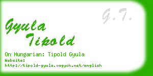 gyula tipold business card